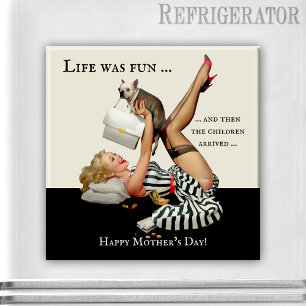 Funny Pin-Up Mother's Day Vintage Magnet