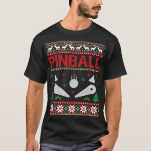 Funny Pinball Sports Lover Santa Ugly Pinball Chri T-Shirt