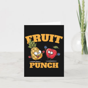Funny Pineapple Apple Boxing Juice Tropical Fruit Card
