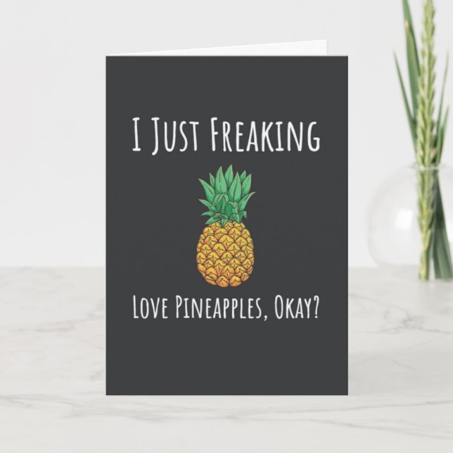 Funny Pineapple Cards Humor Fruit Humorous (Front)
