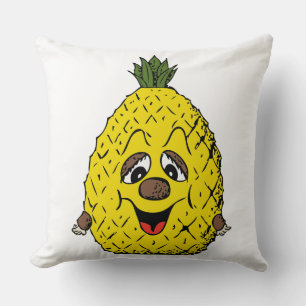 Funny Pineapple Cartoon Face Foodie, ZSSG Cushion