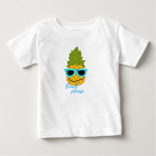 Funny Pineapple Chilling With Summer Sunglasses   Baby T-Shirt