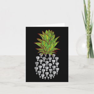 Funny Pineapple Distressed Design Badminton Sport Card