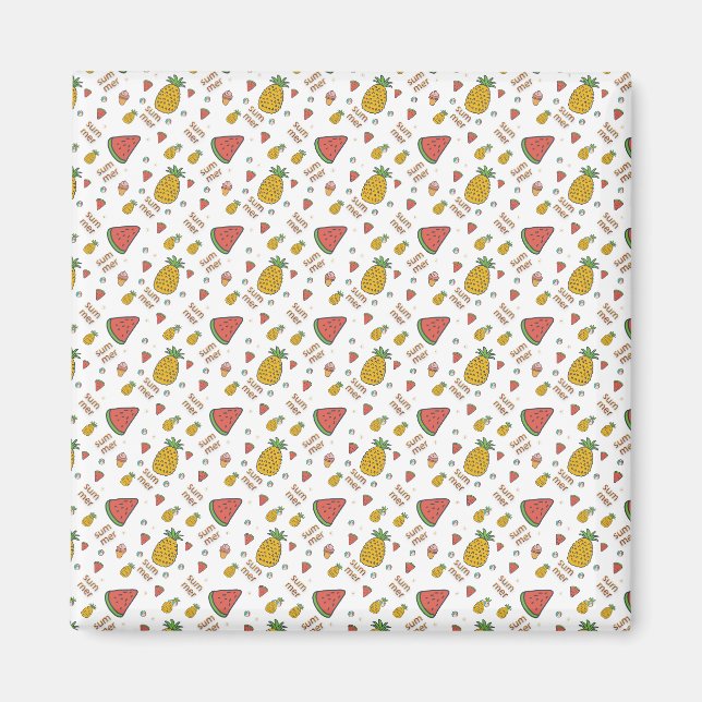 funny pineapple magnet (Front)