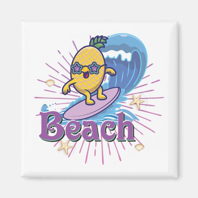 funny pineapple magnet (Front)