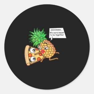 Funny Pineapple On Pizza  Classic Round Sticker