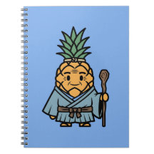 Funny Pineapple Sensei Master Samurai Illustration