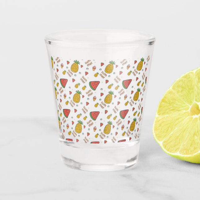 funny pineapple shot glass (Front)