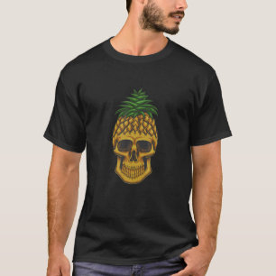 Funny Pineapple Skull Trendy Tropical Fruit Lover T-Shirt