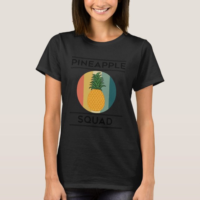 Funny Pineapple Squad Ironic Team Fruits Pullover  (Front)