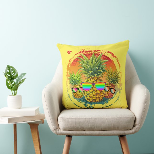 Funny Pineapple Summer Vibes Cushion (Chair)