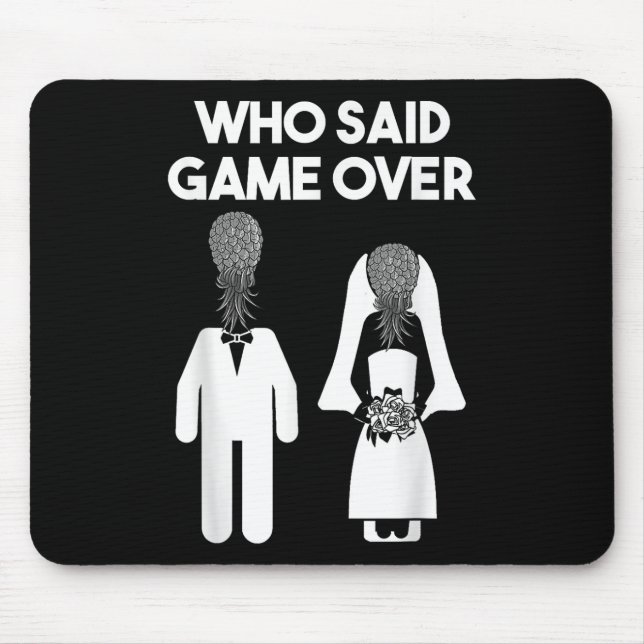 Funny Pineapple Swinger Gift Wedding Bride Groom M Mouse Mat (Front)