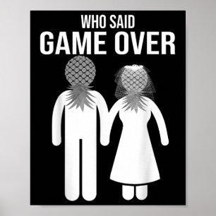 Funny Pineapple Swinger Gift Wedding Bride Groom M Poster