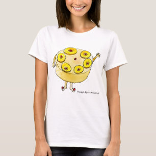 Funny Pineapple Upside Down Cake Quirky Art Humour T-Shirt