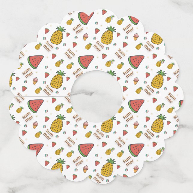 funny pineapple wine glass tag (Front)