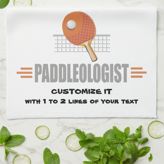 Funny Ping Pong Tea Towel (Folded)