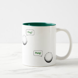 Funny Ping Pong Two-Tone Coffee Mug