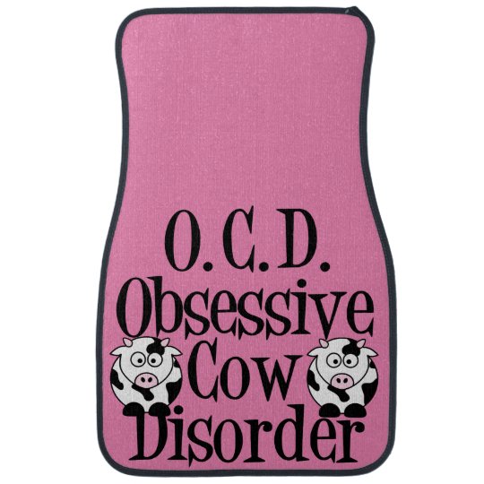 Funny Pink Cow Cute Car Mat Zazzle Co Uk