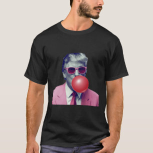 Funny Pink Donald Trump Bubble Gum Yum Tee 
