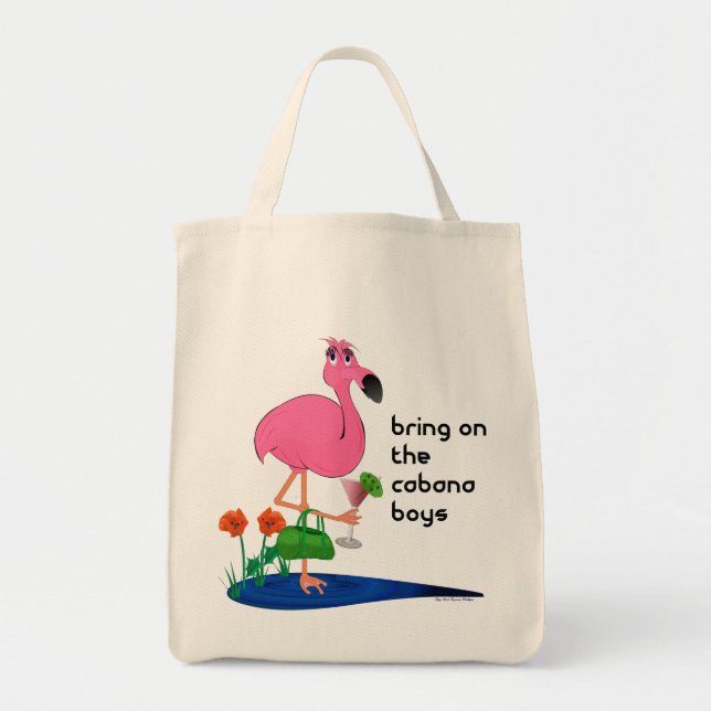 Funny Pink Flamingo Bag (Front)