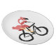 Funny Pink Flamingo Bird on Bicycle Plate (Right Side)