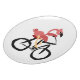 Funny Pink Flamingo Bird on Bicycle Plate (Left Side)