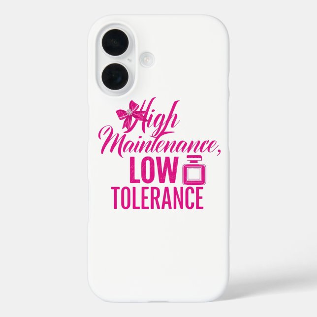 Funny Pink Girly Attitude Quote Case-Mate iPhone Case (Back)