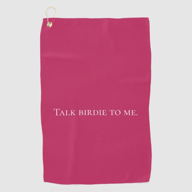 Funny Pink Golf Towel (Front)