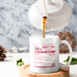 Funny Pink Hot Tea Prescription Tea Coffee Mug<br><div class="desc">♥ Bring a dose of humour to your daily brew with the Funny Pink Hot Tea Prescription Tea Coffee Mug! ♥ This hilarious mug, customisable with a name, preferred drink, and milk/cream and sugar preferences, makes for a fantastic gift for someone special or yourself. Its editable text is ideal for...</div>