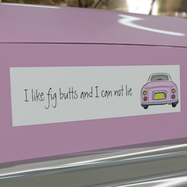 Funny Pink I Like Figaro Car Bumper Sticker (Do you like Pink Figaro cars and can not lie? This is the car bumper sticker just for you)