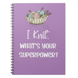 Funny Pink Knitting Gifts For Knitters For Her Notebook