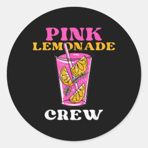 Funny Pink Lemonade Crew Lemon Juice Boss Classic Round Sticker