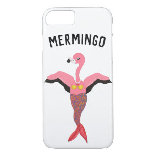 Funny Pink Mermingo Flamingo Mermaid Creature iPhone 8/7 Case