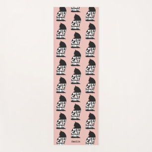 Funny Pink Mother's Day Best Cat Mum Ever Custom Yoga Mat