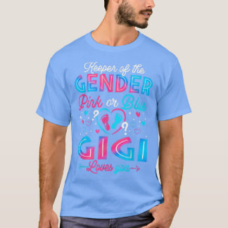 Funny Pink Or Blue Gigi Loves You Gender Reveal Cu T-Shirt