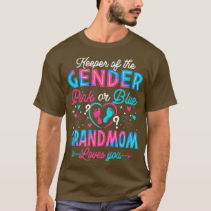 Funny Pink Or Blue Grandmom Loves You Gender Revea T-Shirt