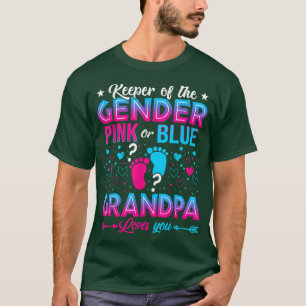 Funny Pink Or Blue Grandpa Loves You Gender Reveal T-Shirt