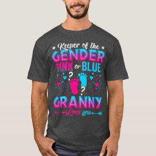 Funny Pink Or Blue Granny Loves You Gender Reveal T-Shirt