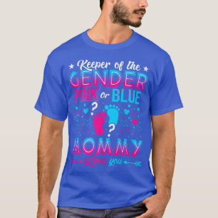 Funny Pink Or Blue Mummy Loves You Gender Reveal C T-Shirt