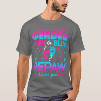 Funny Pink Or Blue Pepaw Loves You Gender Reveal C T-Shirt