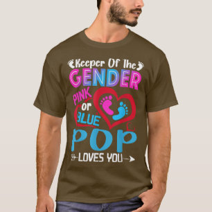 Funny Pink Or Blue Pop Loves You Gender Reveal Cut T-Shirt