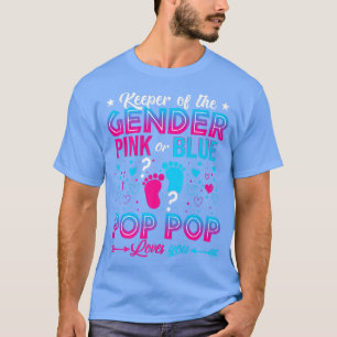 Funny Pink Or Blue Pop Pop Loves You Gender Reveal T-Shirt