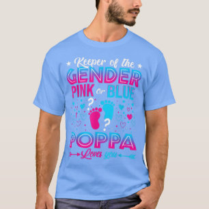 Funny Pink Or Blue Poppa Loves You Gender Reveal C T-Shirt