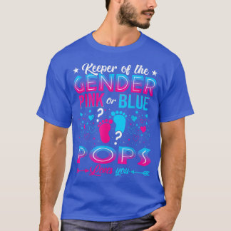 Funny Pink Or Blue Pops Loves You Gender Reveal Cu T-Shirt