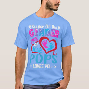 Funny Pink Or Blue Pops Loves You Gender Reveal Cu T-Shirt