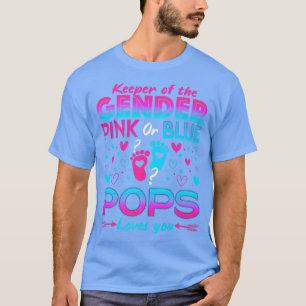 Funny Pink Or Blue Pops Loves You Gender Reveal Cu T-Shirt