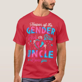 Funny Pink Or Blue Uncle Loves You Gender Reveal C T-Shirt