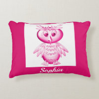 Funny Pink Owl Personalised kids