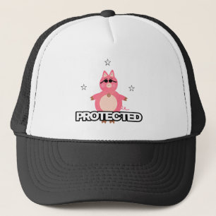 Funny pink pig trucker hat