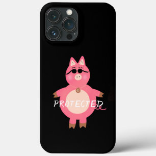 Funny pink piggy iPhone 13 pro max case